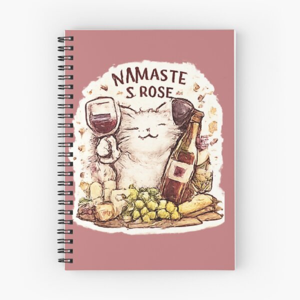 Item preview, Namaste & Rosé Cat – Funny Yoga Wine Lover Gift designed and sold by sumodesign.
