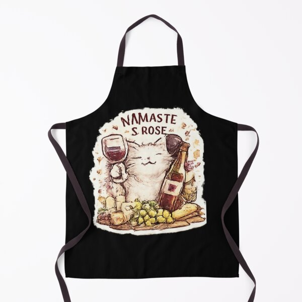 Item preview, Namaste & Rosé Cat – Funny Yoga Wine Lover Gift designed and sold by sumodesign.