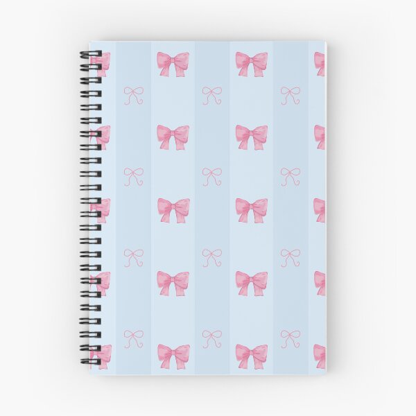 Item preview, Coquette Pink Bow Aesthetic Pattern - Pastel Blue Background designed and sold by Nanobloom.