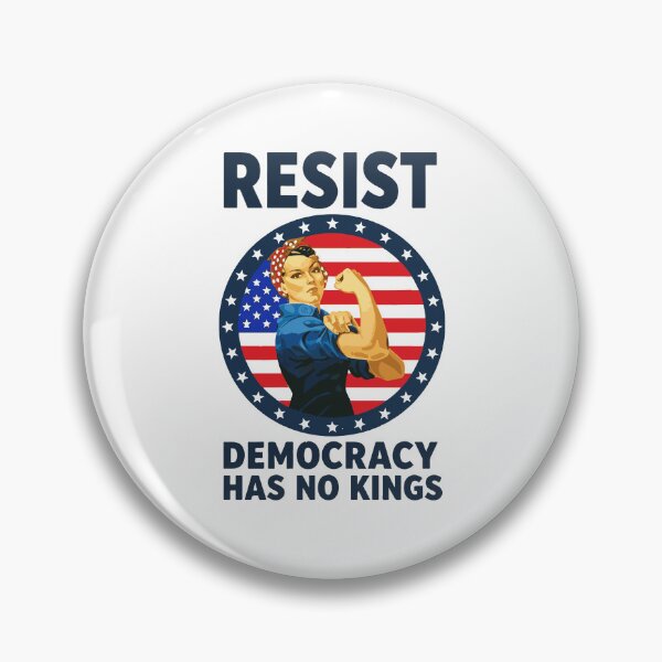 Item preview, Resist Democracy Has No Kings Political Statement Tee designed and sold by Maniutek.