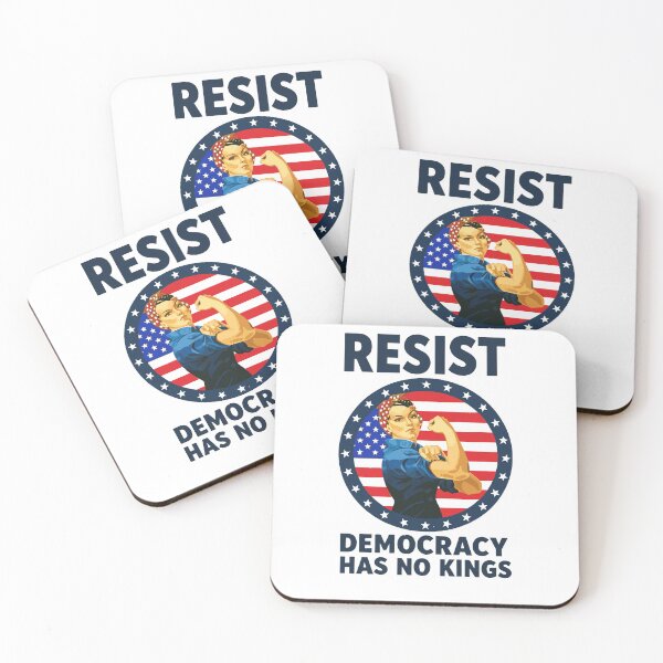 Item preview, Resist Democracy Has No Kings Political Statement Tee designed and sold by Maniutek.