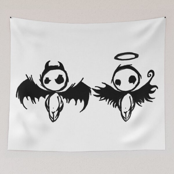 Item preview, Angel and Devil Drawing designed and sold by CatByDesign.