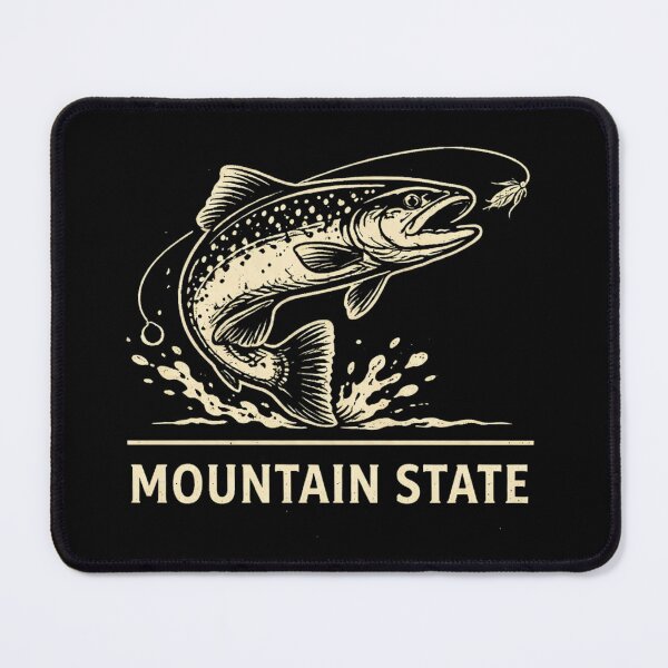 Item preview, Mountain State Trout Fishing Shirt – Vintage Fly Fishing West Virginia Graphic designed and sold by WildWonderfulWear.