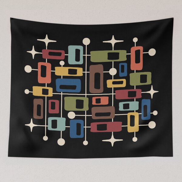 Item preview, Mid Century Modern Cosmic Abstract Geometric Pattern designed and sold by tonymagnerart.