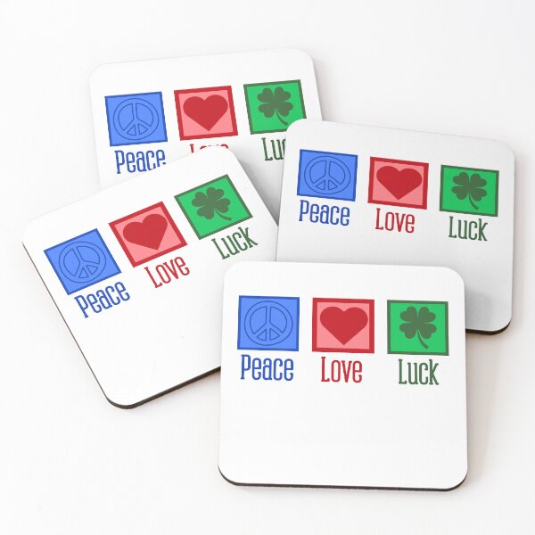 Item preview, Luck Peace Love Joyful Positive Saying designed and sold by SkeletonsDanger.
