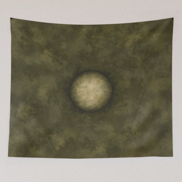 Item preview, Planet in the center of a brown cloudy background designed and sold by Cherevan.