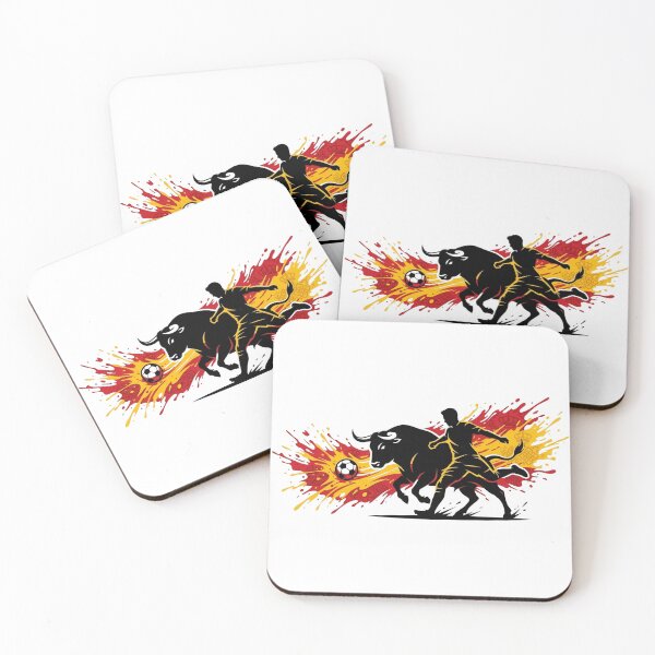 Item preview, Dynamic Spanish Football Spirit Bull Silhouette Art designed and sold by PMTaurus.