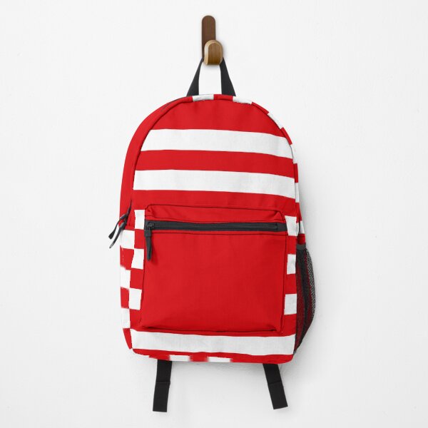 Item preview, RED and WHITE HALF BLOCK STRIPES designed and sold by RachelMacht.