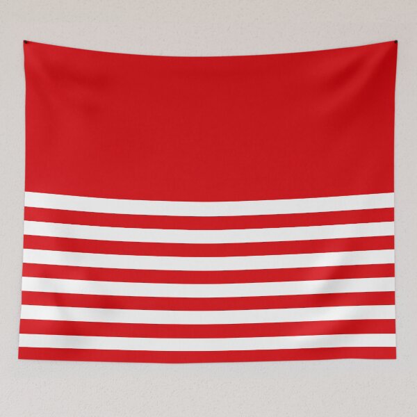 Item preview, RED and WHITE HALF BLOCK STRIPES designed and sold by RachelMacht.