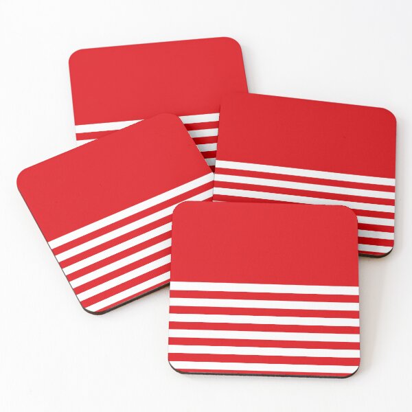 Item preview, RED and WHITE HALF BLOCK STRIPES designed and sold by RachelMacht.