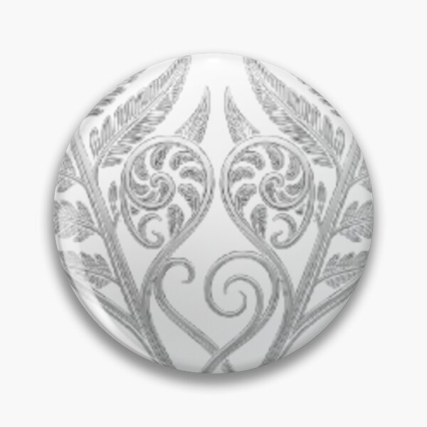 Item preview, Isolated Metallic Silver Symmetrical Fern Mandella (Transparent Background) designed and sold by NoriudaR.