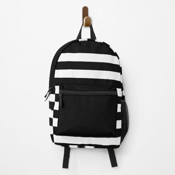 Item preview, BLACK and WHITE HALF BLOCK STRIPES designed and sold by RachelMacht.