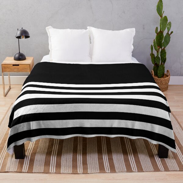 Item preview, BLACK and WHITE HALF BLOCK STRIPES designed and sold by RachelMacht.