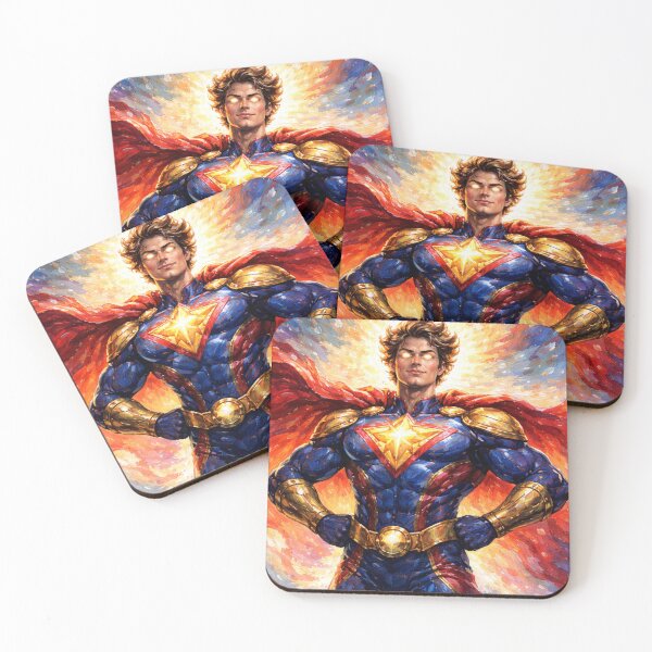 Item preview, Original Superhero Portrait – Bold Hero Pose Finger Painted Illustration designed and sold by DrizzyV.