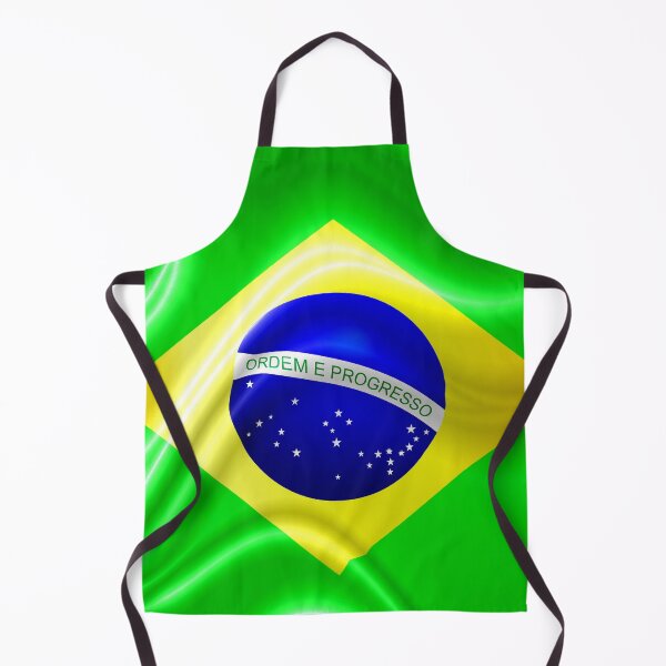 Item preview, Brazil Flag Waving Silk Fabric designed and sold by BluedarkArt.