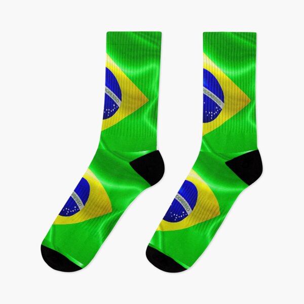 Item preview, Brazil Flag Waving Silk Fabric designed and sold by BluedarkArt.