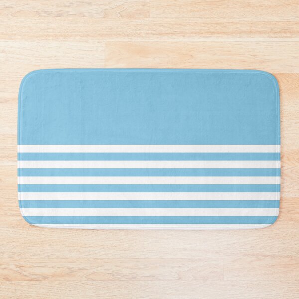 Item preview, BABY BLUE and WHITE HALF BLOCK STRIPES designed and sold by RachelMacht.