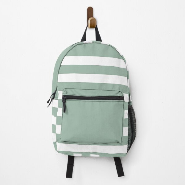 Item preview, MUTED GREEN and WHITE HALF BLOCK STRIPES designed and sold by RachelMacht.