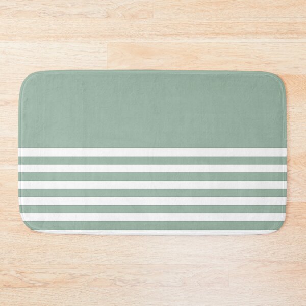 Item preview, MUTED GREEN and WHITE HALF BLOCK STRIPES designed and sold by RachelMacht.