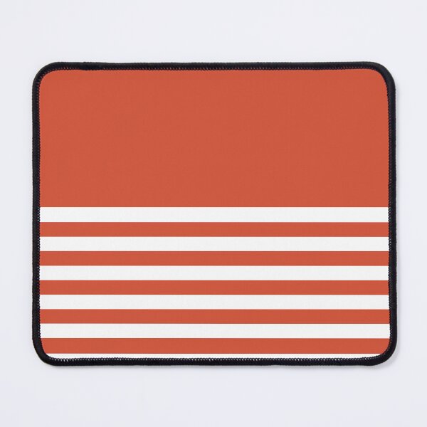 Item preview, TENNIS COURT CLAY and WHITE HALF BLOCK STRIPES designed and sold by RachelMacht.
