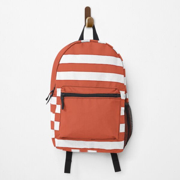 Item preview, TENNIS COURT CLAY and WHITE HALF BLOCK STRIPES designed and sold by RachelMacht.