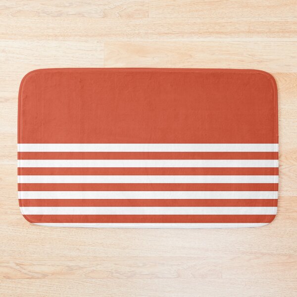 Item preview, TENNIS COURT CLAY and WHITE HALF BLOCK STRIPES designed and sold by RachelMacht.
