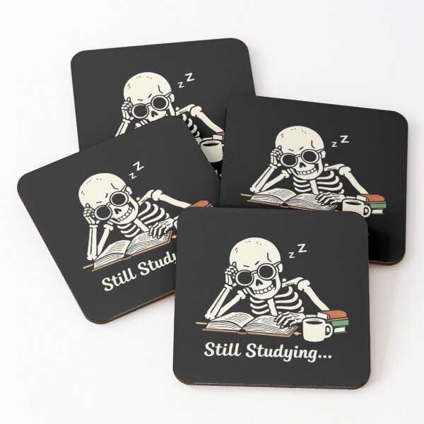 Item preview, Still Studying Skeleton Funny Medical Student Dark Humor Design designed and sold by Amr Darwish Graphic designer.