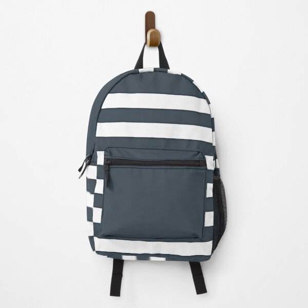 Item preview, CHARCOAL GREY and WHITE HALF BLOCK STRIPES designed and sold by RachelMacht.
