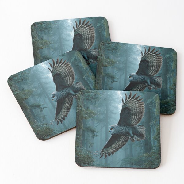 Item preview, Shadow Flight Owl in Deep Forest designed and sold by Erika Kaisersot.