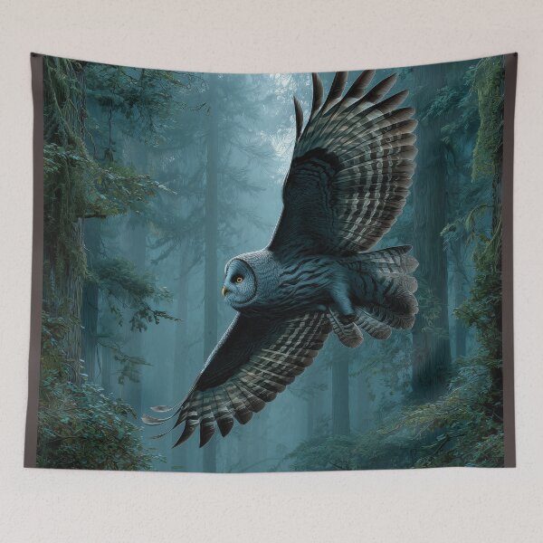 Item preview, Shadow Flight Owl in Deep Forest designed and sold by Erika Kaisersot.