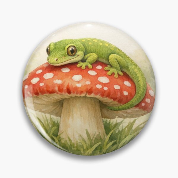 Item preview, Cute Gecko on a Mushroom  designed and sold by dancingchickenstudio.