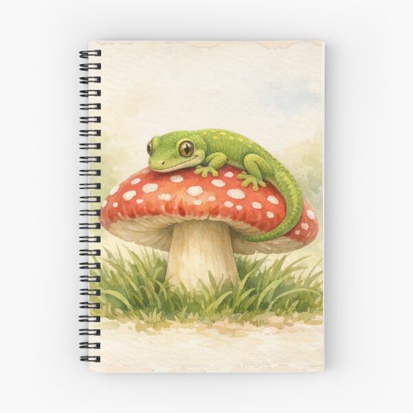 Item preview, Cute Gecko on a Mushroom  designed and sold by dancingchickenstudio.
