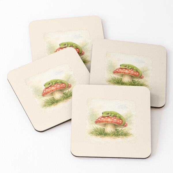 Item preview, Cute Gecko on a Mushroom  designed and sold by dancingchickenstudio.