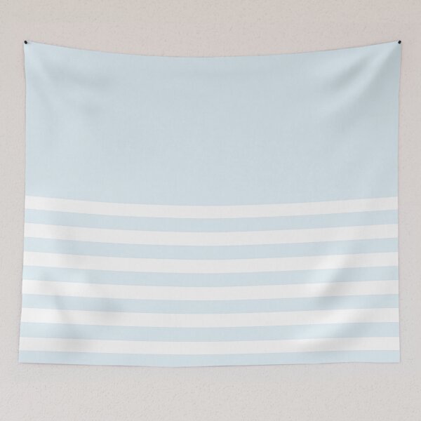 Item preview, PALE BLUE and WHITE HALF BLOCK STRIPES designed and sold by RachelMacht.