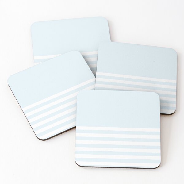 Item preview, PALE BLUE and WHITE HALF BLOCK STRIPES designed and sold by RachelMacht.