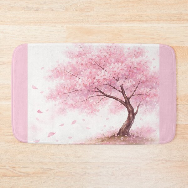 Item preview, Minimal Cherry Blossom Tree – Sakura Wind Petals Watercolor Art designed and sold by DrizzyV.