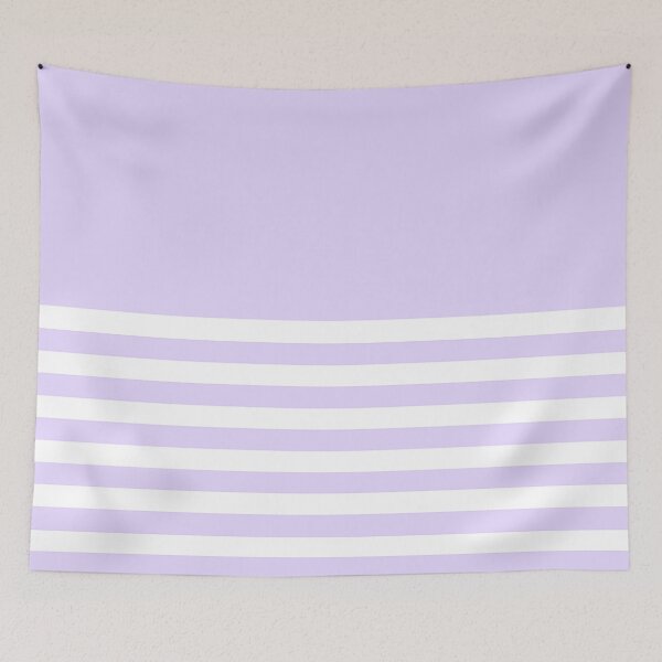 Item preview, LILAC and WHITE HALF BLOCK STRIPES designed and sold by RachelMacht.