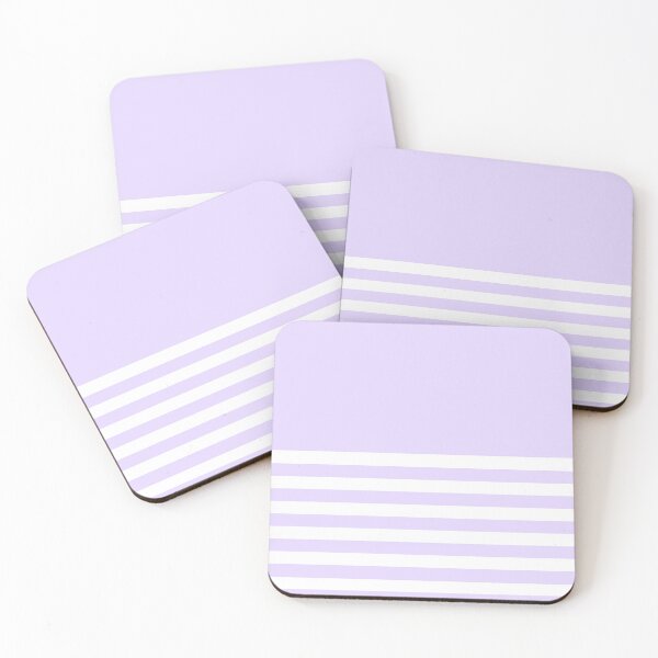 Item preview, LILAC and WHITE HALF BLOCK STRIPES designed and sold by RachelMacht.