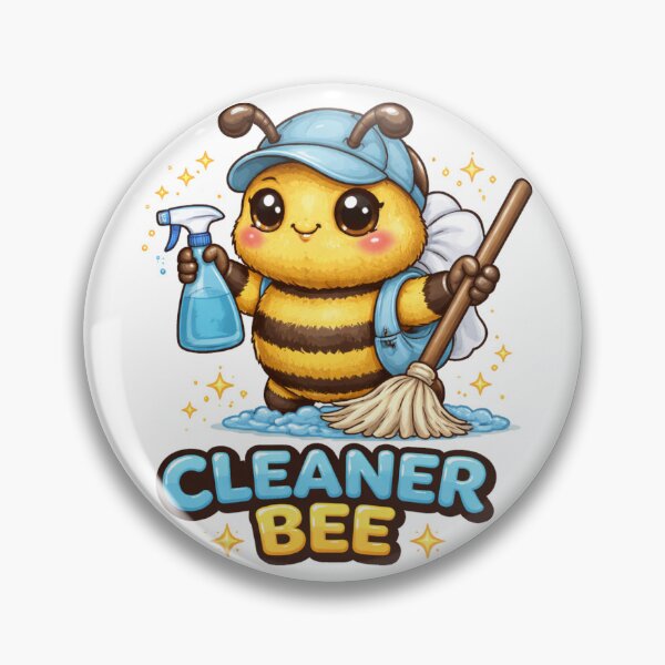 Item preview, Cleaner Bee – Cute Kawaii Cleaning Bee Design | Busy Cleaning Bee, Funny Cleaner Gift, Cleaning Lover Aesthetic designed and sold by PurpleJelly.