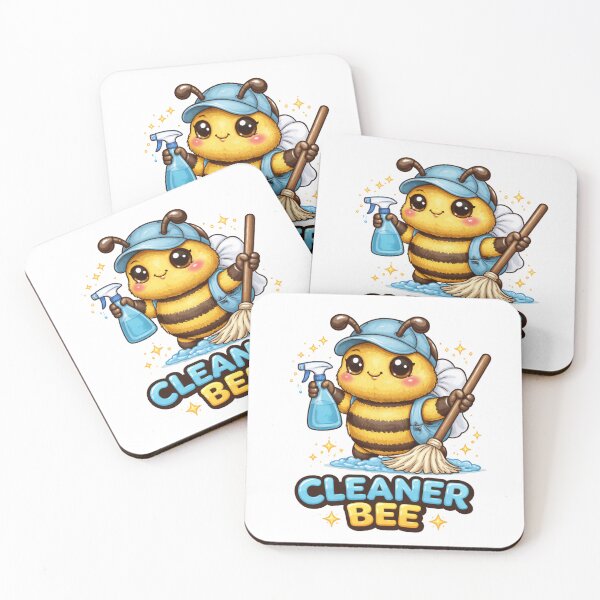 Item preview, Cleaner Bee – Cute Kawaii Cleaning Bee Design | Busy Cleaning Bee, Funny Cleaner Gift, Cleaning Lover Aesthetic designed and sold by PurpleJelly.