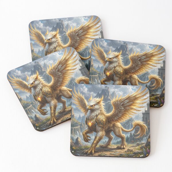 Item preview, Golden Gryphon - Medieval Fantasy Art designed and sold by Lucid Dream Pixel.