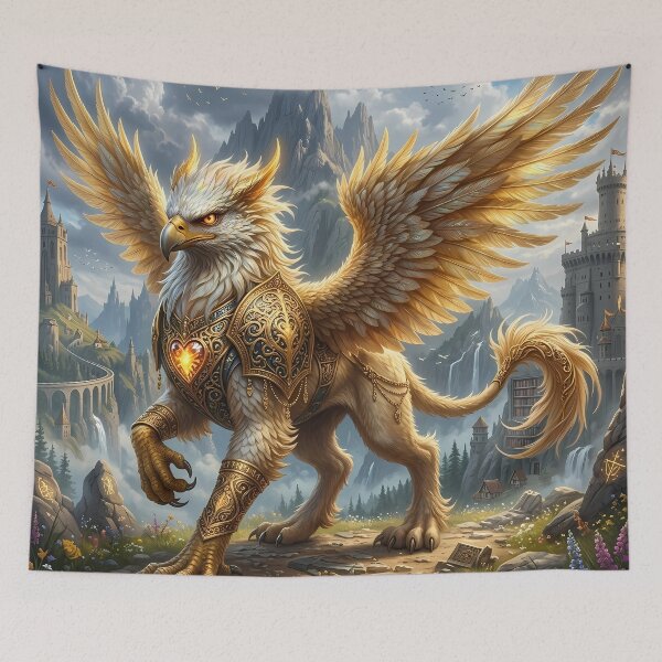 Item preview, Golden Gryphon - Medieval Fantasy Art designed and sold by Lucid Dream Pixel.