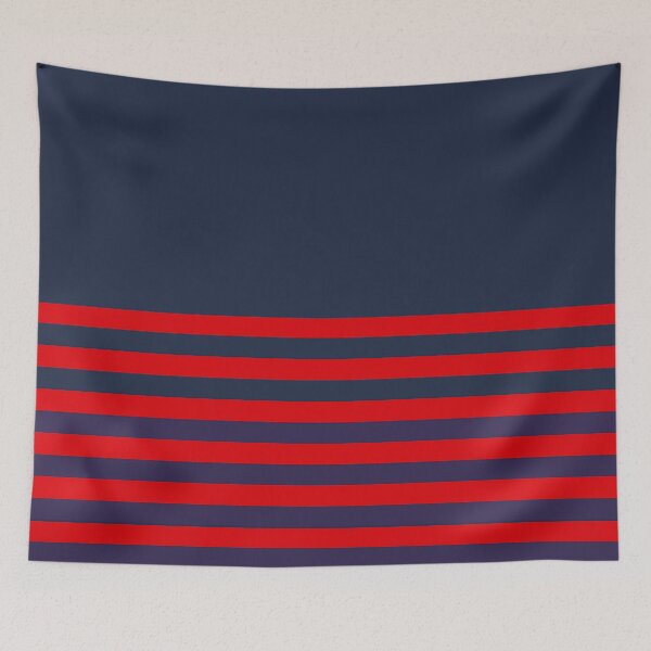Item preview, NAVY BLUE and RED and NAVY HALF BLOCK STRIPES designed and sold by RachelMacht.