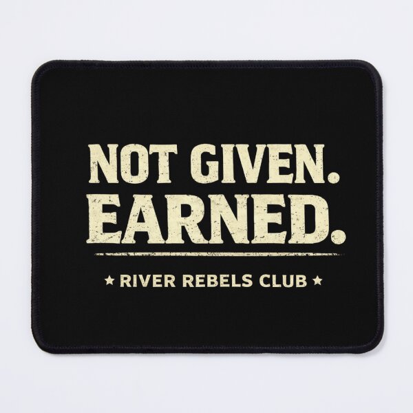 Item preview, Not Given Earned Shirt – Work Ethic Motivation Tee, Blue Collar Graphic, Built Different Mindset, River Rebels Club Design designed and sold by WildWonderfulWear.