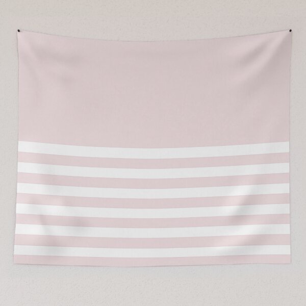 Item preview, PALE PINK and WHITE HALF BLOCK STRIPES designed and sold by RachelMacht.