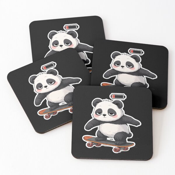 Item preview, Panda Tired Skateboarding? Low Battery Cute & Relatable Design designed and sold by LazyMoodStudio.