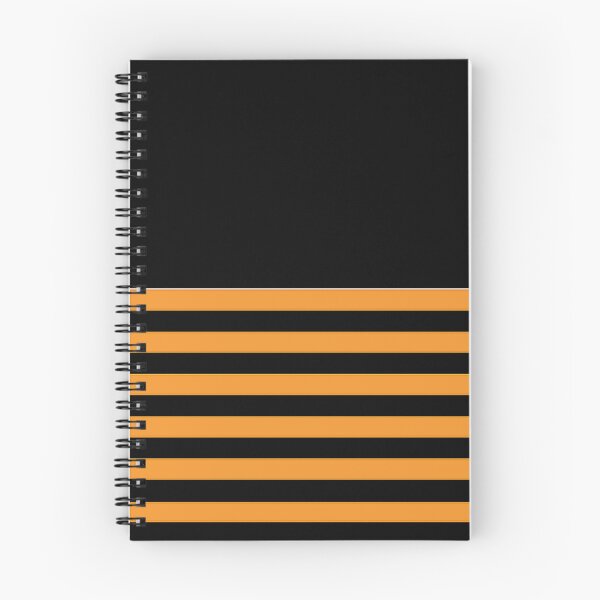 Item preview, ORANGE and BLACK HALF BLOCK STRIPES designed and sold by RachelMacht.