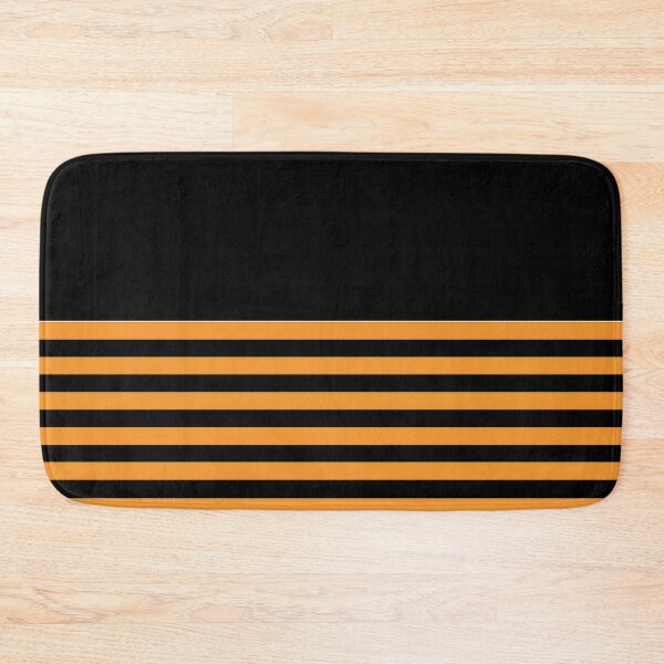 Item preview, ORANGE and BLACK HALF BLOCK STRIPES designed and sold by RachelMacht.