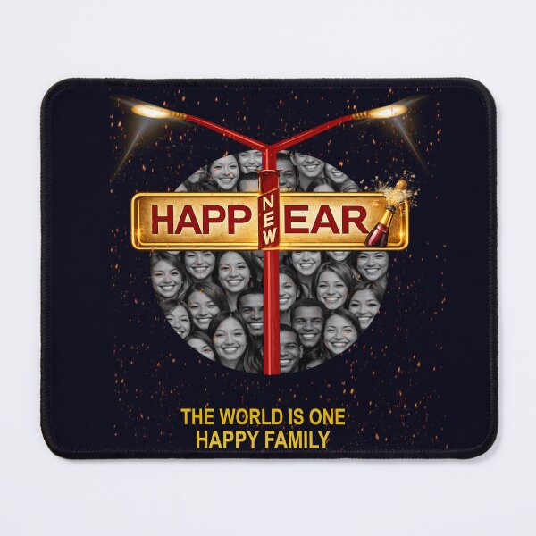Item preview, Happy New Year Unity Design – The World Is One Family designed and sold by LeelaWorks.org.