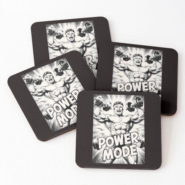 Item preview, Power Mode – Retro Comic Bodybuilder Strength Illustration designed and sold by Rawecz Studio.
